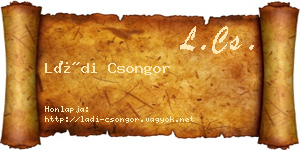 Ládi Csongor névjegykártya
